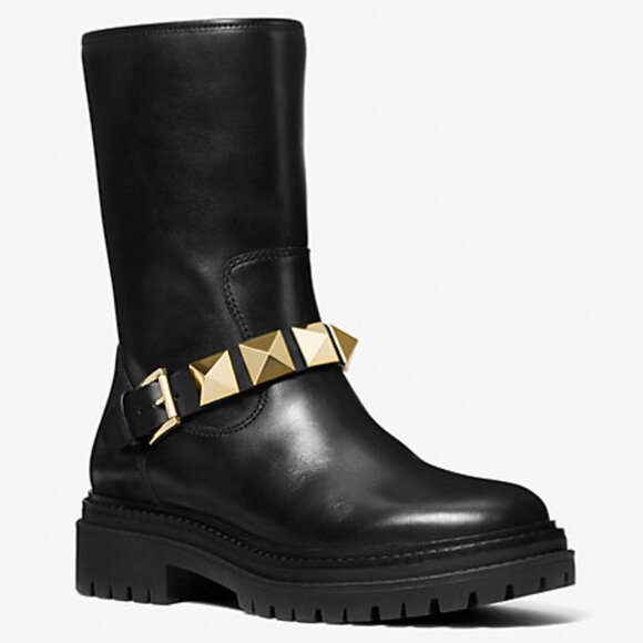Michael Kors Layton Studded Leather Boot - Picture 1 of 9